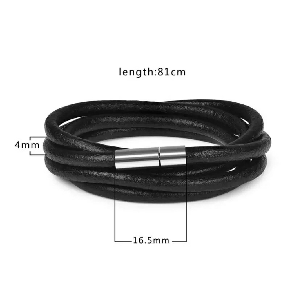 Leather bracelet for men - Picture 2 of 8